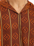 Hooded shirt in light printed cotton voile